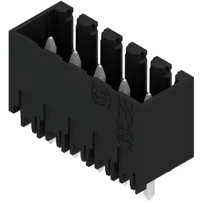 Pin header, 5 pole, pitch 3.5 mm, straight, black, 2484460000 - 1