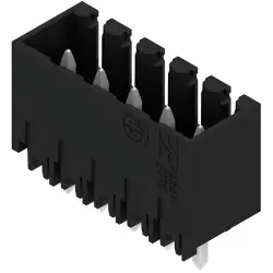Pin header, 5 pole, pitch 3.5 mm, straight, black, 2484460000