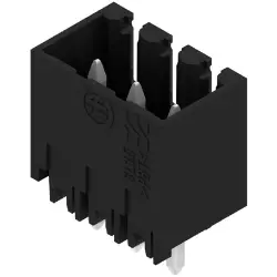 Pin header, 3 pole, pitch 3.5 mm, straight, black, 2484610000