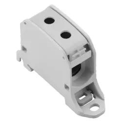 Potential distribution terminal, screw connection, 50 mm², 1 pole, 150 A, 8 kV, light gray, 2502530000