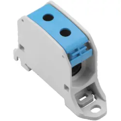Potential distribution terminal, screw connection, 50 mm², 1 pole, 150 A, 8 kV, blue, 2502540000