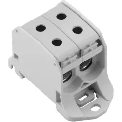 Potential distribution terminal, screw connection, 50 mm², 1 pole, 150 A, 8 kV, light gray, 2502580000