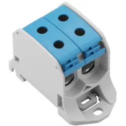Potential distribution terminal, screw connection, 50 mm², 1 pole, 150 A, 8 kV, blue, 2502590000