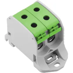 Potential distribution terminal, screw connection, 50 mm², 1 pole, 150 A, 8 kV, green, 2502600000