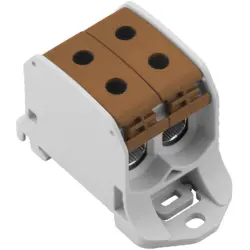 Potential distribution terminal, screw connection, 50 mm², 1 pole, 150 A, 8 kV, brown, 2502610000