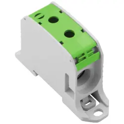 Potential distribution terminal, screw connection, 95 mm², 1 pole, 232 A, 8 kV, green, 2502670000