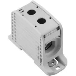 Potential distribution terminal, screw connection, 185 mm², 1 pole, 353 A, 8 kV, light gray, 2502750000