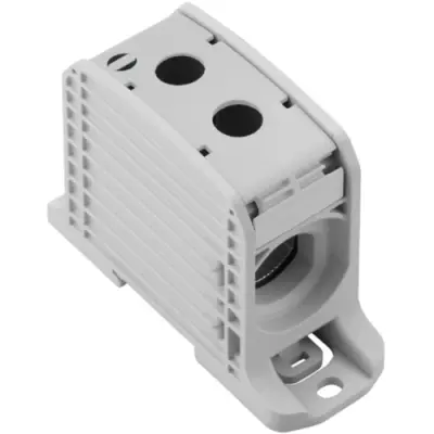 Potential distribution terminal, screw connection, 185 mm², 1 pole, 353 A, 8 kV, light gray, 2502750000 - 1