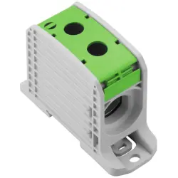 Potential distribution terminal, screw connection, 185 mm², 1 pole, 353 A, 8 kV, green, 2502770000