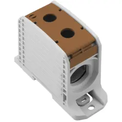 Potential distribution terminal, screw connection, 300 mm², 1 pole, 520 A, 8 kV, brown, 2502880000