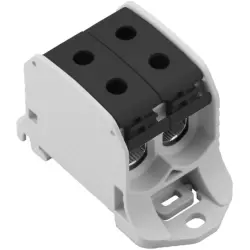 Potential distribution terminal, screw connection, 50 mm², 1 pole, 150 A, 8 kV, black, 2502950000