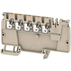 Supply terminal, push-in connection, 0.5-2.5 mm², 24 A, 8 kV, dark beige, 2503880000