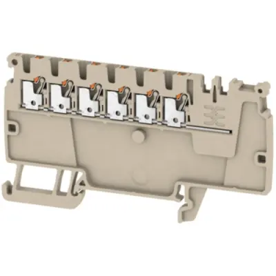 Supply terminal, push-in connection, 0.5-1.5 mm², 17.5 A, 6 kV, dark beige, 2503910000 - 1