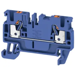 Through terminal block, push-in connection, 0.5-2.5 mm², 2 pole, 24 A, 8 kV, dark blue, 2508000000