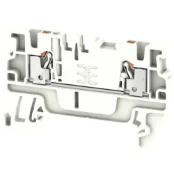 Through terminal block, push-in connection, 0.5-1.5 mm², 2 pole, 17.5 A, 6 kV, white, 2508160000