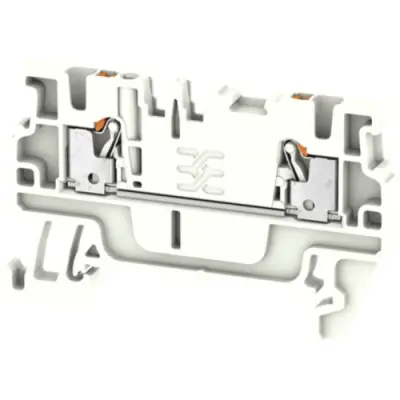 Through terminal block, push-in connection, 0.5-1.5 mm², 2 pole, 17.5 A, 6 kV, white, 2508160000 - 1