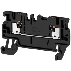 Through terminal block, push-in connection, 0.5-1.5 mm², 2 pole, 17.5 A, 6 kV, black, 2508170000
