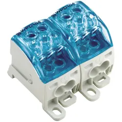 Potential distribution terminal, screw connection, 10-25 mm², 2 pole, 101 A, blue, 2518330000