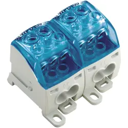 Potential distribution terminal, screw connection, 16-35 mm², 2 pole, 150 A, blue, 2519470000