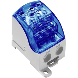 Potential distribution terminal, screw connection, 185 mm², 1 pole, 353 A, blue, 2519490000