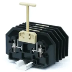 Disconnect/test-disconnect terminal block, screw connection, 1.5-6.0 mm², 30 A, 15 kV, black, 3835020000