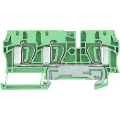 Protective conductor terminal, spring balancer connection, 0.5-6.0 mm², 3 pole, 480 A, 8 kV, yellow/green, 7904170000 - 1
