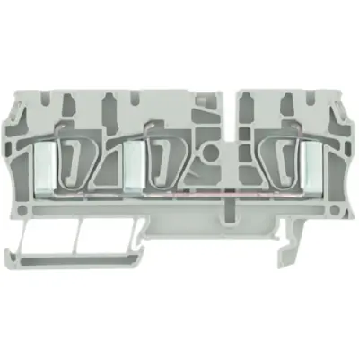 Through terminal block, spring balancer connection, 0.5-6.0 mm², 3 pole, 32 A, 8 kV, dark beige, 7904180000 - 1