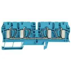 Through terminal block, spring balancer connection, 0.5-6.0 mm², 4 pole, 32 A, 8 kV, blue, 7904300000