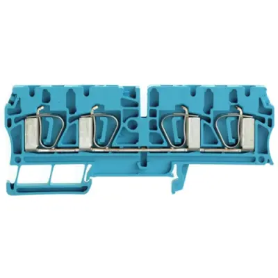 Through terminal block, spring balancer connection, 0.5-6.0 mm², 4 pole, 32 A, 8 kV, blue, 7904300000 - 1