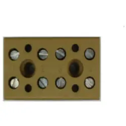 Terminal block, 4 pole, 0.5-4.0 mm², clamping points: 8, yellow, screw connection, 32 A, 7906080000
