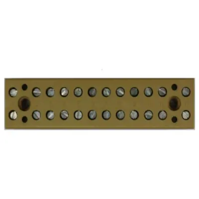 Terminal block, 12 pole, 0.5-4.0 mm², clamping points: 24, yellow, screw connection, 32 A, 7906100000 - 1