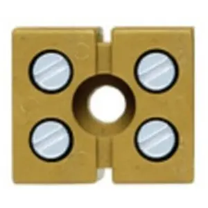 Terminal block, 2 pole, 2.5 mm², clamping points: 4, yellow, screw connection, 24 A, 7906110000 - 1