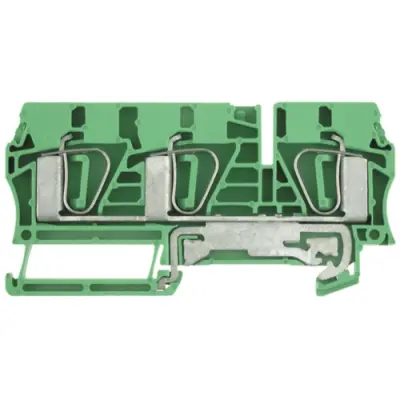 Protective conductor terminal, spring balancer connection, 0.5-10 mm², 3 pole, 720 A, 8 kV, yellow/green, 7907400000 - 1
