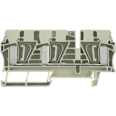 Through terminal block, spring balancer connection, 0.5-6.0 mm², 3 pole, 41 A, 8 kV, dark beige, 7907410000 - 1