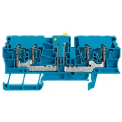 Disconnect/test-disconnect terminal block, spring balancer connection, 0.5-2.5 mm², 16 A, 6 kV, blue, 7920930000