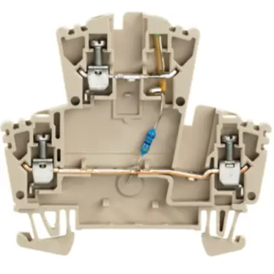 Multi level terminal block, screw connection, 0.5-4.0 mm², 10 A, 0.8 kV, dark beige, 8023610000 - 1