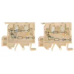 Fuse terminal block, 3 pole, 0.5-4.0 mm², 500 V, 6.3 A, 8146450000