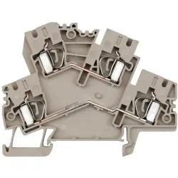 Multi level terminal block, spring balancer connection, 0.5-4.0 mm², 32 A, 8 kV, dark beige, 8670750000