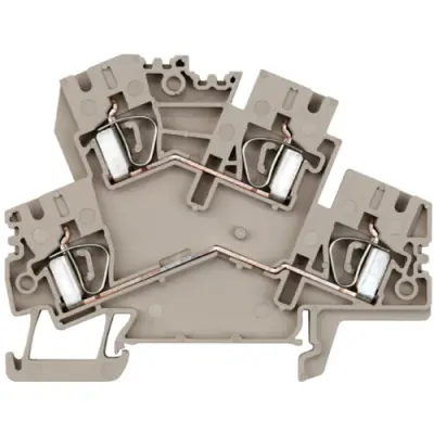 Multi level terminal block, spring balancer connection, 0.5-4.0 mm², 32 A, 8 kV, dark beige, 8670750000 - 1