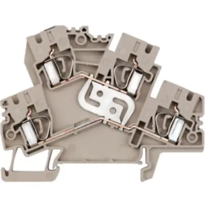 Multi level terminal block, spring balancer connection, 0.5-4.0 mm², 32 A, 8 kV, dark beige, 8671080000 - 1