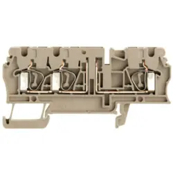 Disconnect/test-disconnect terminal block, spring balancer connection, 0.5-4.0 mm², 20 A, 6 kV, dark beige, 8728450000