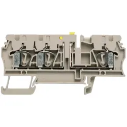 Disconnect/test-disconnect terminal block, spring balancer connection, 0.5-4.0 mm², 20 A, 6 kV, dark beige, 8731720000