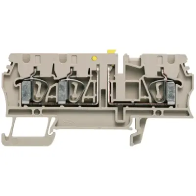 Disconnect/test-disconnect terminal block, spring balancer connection, 0.5-4.0 mm², 20 A, 6 kV, dark beige, 8731720000 - 1