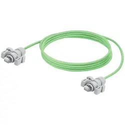 System cable, RJ45 plug, straight to RJ45 plug, straight, Cat 6A, PUR, 5 m, green, 8815100000