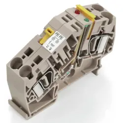 Disconnect/test-disconnect terminal block, spring balancer connection, 0.5-6.0 mm², 20 A, 8 kV, dark beige, 8817930000