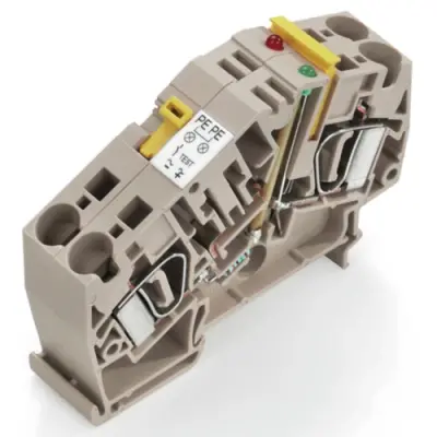 Disconnect/test-disconnect terminal block, spring balancer connection, 0.5-6.0 mm², 20 A, 8 kV, dark beige, 8817930000 - 1