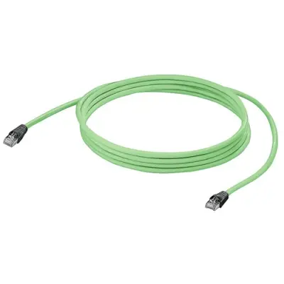 System cable, RJ45 plug, straight to RJ45 plug, straight, Cat 6A, S/FTP, PUR, 20 m, green, 8909650200 - 1