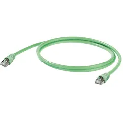 System cable, RJ45 plug, straight to RJ45 plug, straight, Cat 6A, S/FTP, PUR, 20 m, green, 8941350200