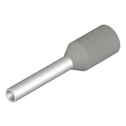 Insulated wire end ferrule, 0.75 mm², 14 mm/8 mm long, gray, 9004300000