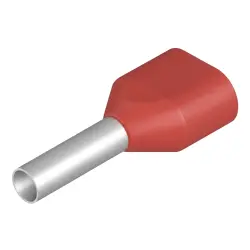 Insulated wire end ferrule, 1.5 mm², 16 mm/8 mm long, red, 9004410000